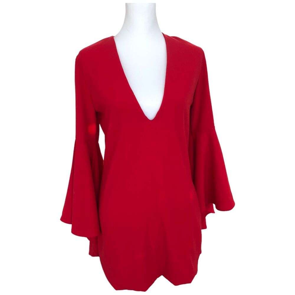 FREE PEOPLE BACKSTAGE NWT Women's LET'S DANCE  SEXY RED MINI COCKTAIL DRESS Sz S